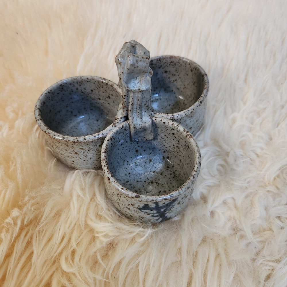 Vintage Speckled pottery holder
